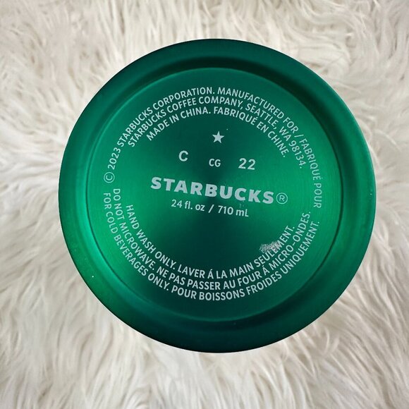 Starbucks Teal Pearl Stainless Steel Cold Cup Tumbler 24 fl oz - Picture 6 of 6